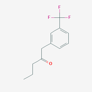 molecular formula C12H13F3O B13053463 1-[3-(Trifluoromethyl)phenyl]pentan-2-one 