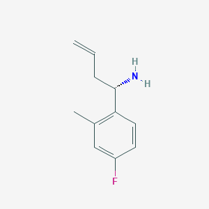 (S)-1-(4-Fluoro-2-methylphenyl)but-3-EN-1-amine