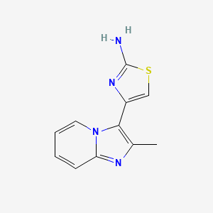 molecular formula C11H10N4S B1305349 4-(2-Methyl-imidazo[1,2-a]pyridin-3-yl)-thiazol-2-ylamine CAS No. 436099-84-2