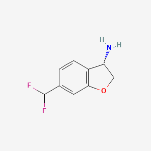 molecular formula C9H9F2NO B13053505 (3S)-6-(Difluoromethyl)-2,3-dihydrobenzo[B]furan-3-ylamine 