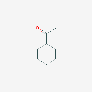 molecular formula C8H12O B13053510 1-(Cyclohex-2-enyl)ethanone 