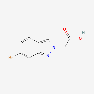 molecular formula C9H7BrN2O2 B13053525 2-(6-Bromo-2H-indazol-2-YL)acetic acid 