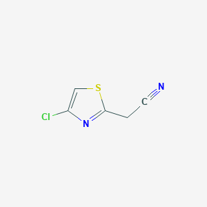 molecular formula C5H3ClN2S B13053529 2-(4-Chlorothiazol-2-yl)acetonitrile 