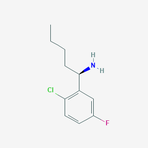 (R)-1-(2-Chloro-5-fluorophenyl)pentan-1-amine