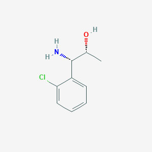 molecular formula C9H12ClNO B13053542 (1S,2R)-1-Amino-1-(2-chlorophenyl)propan-2-OL 