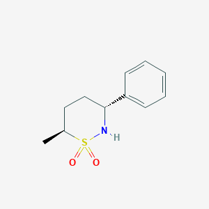 molecular formula C11H15NO2S B13053585 (3S,6S)-6-methyl-3-phenyl-1,2-thiazinane1,1-dioxide 