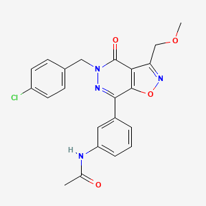 N-(3-(5-(4-Chlorobenzyl)-3-(methoxymethyl)-4-oxo-4,5-dihydroisoxazolo[4,5-D]pyridazin-7-YL)phenyl)acetamide