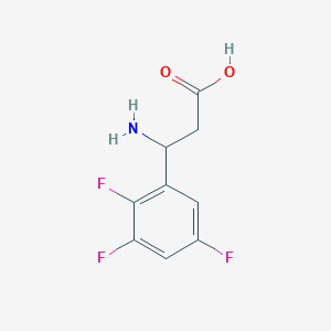 molecular formula C9H8F3NO2 B13053617 3-Amino-3-(2,3,5-trifluorophenyl)propanoic acid CAS No. 682803-76-5