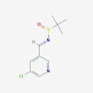 (S,E)-N-((5-Chloropyridin-3-YL)methylene)-2-methylpropane-2-sulfinamide