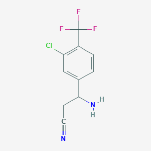 3-Amino-3-[3-chloro-4-(trifluoromethyl)phenyl]propanenitrile