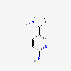 molecular formula C10H15N3 B1305363 5-(1-Methylpyrrolidin-2-yl)pyridin-2-amine CAS No. 22790-82-5