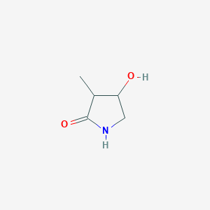 molecular formula C5H9NO2 B13053630 4-Hydroxy-3-methylpyrrolidin-2-one 