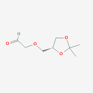 molecular formula C8H14O4 B13053733 (R)-2-((2,2-Dimethyl-1,3-dioxolan-4-YL)methoxy)acetaldehyde 