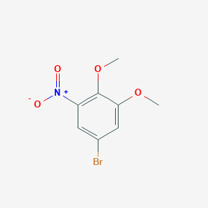 molecular formula C8H8BrNO4 B13053764 5-Bromo-1,2-dimethoxy-3-nitrobenzene 