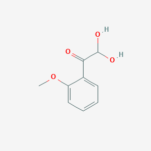 molecular formula C9H10O4 B13053768 2,2-Dihydroxy-1-(2-methoxyphenyl)ethan-1-one 