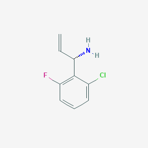 molecular formula C9H9ClFN B13053796 (1S)-1-(2-Chloro-6-fluorophenyl)prop-2-enylamine 