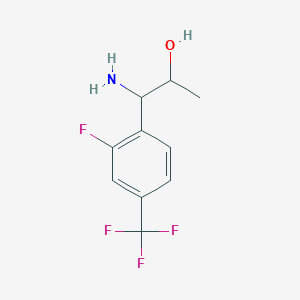 1-Amino-1-[2-fluoro-4-(trifluoromethyl)phenyl]propan-2-OL