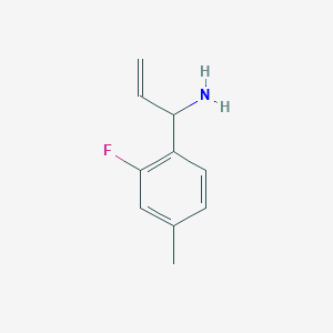 molecular formula C10H12FN B13053854 1-(2-Fluoro-4-methylphenyl)prop-2-enylamine 