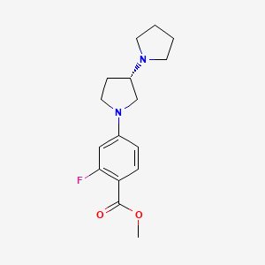 molecular formula C16H21FN2O2 B13053887 Methyl (S)-4-([1,3'-bipyrrolidin]-1'-YL)-2-fluorobenzoate 