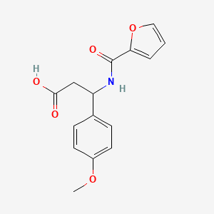 molecular formula C15H15NO5 B1305391 3-[(Furan-2-carbonyl)-amino]-3-(4-methoxy-phenyl)-propionic acid CAS No. 332052-52-5