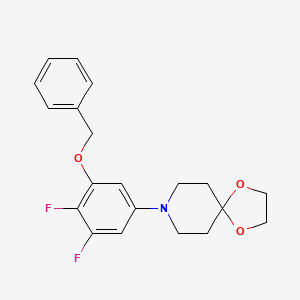 molecular formula C20H21F2NO3 B13053911 8-(3-(Benzyloxy)-4,5-difluorophenyl)-1,4-dioxa-8-azaspiro[4.5]decane 