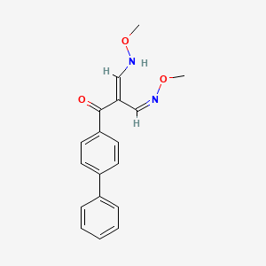 molecular formula C18H18N2O3 B13053926 (1E,3Z)-1-{[1,1'-biphenyl]-4-yl}-3-(methoxyimino)-2-[(1E)-(methoxyimino)methyl]prop-1-en-1-ol 