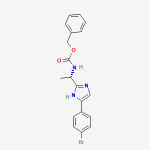 molecular formula C19H18BrN3O2 B13053928 Benzyl (S)-(1-(5-(4-bromophenyl)-1H-imidazol-2-YL)ethyl)carbamate 