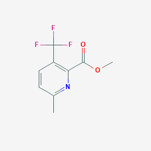 molecular formula C9H8F3NO2 B13053938 Methyl 6-methyl-3-(trifluoromethyl)picolinate 