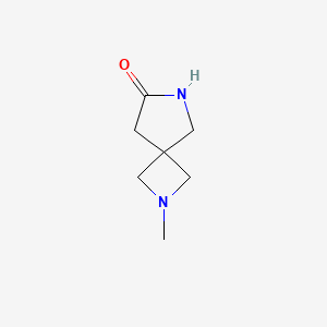 molecular formula C7H12N2O B13054009 2-Methyl-2,6-diazaspiro[3.4]octan-7-one 