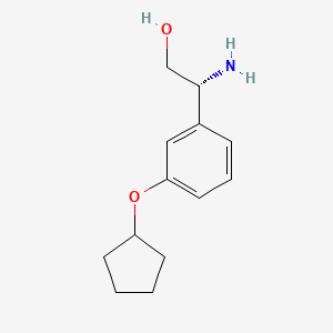 (2R)-2-Amino-2-(3-cyclopentyloxyphenyl)ethan-1-OL