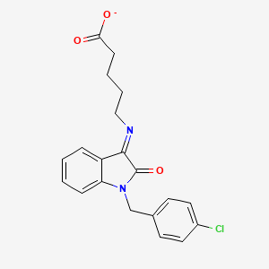 [(3Z)-1-[(4-chlorophenyl)methyl]-2-oxo-2,3-dihydro-1H-indol-3-ylidene]aminopentanoate