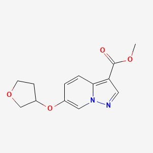 Methyl 6-((tetrahydrofuran-3-YL)oxy)pyrazolo[1,5-A]pyridine-3-carboxylate