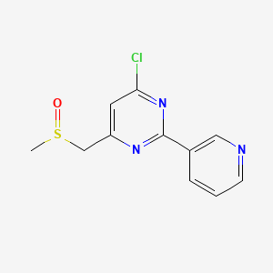 (6-Chloro-2-(3-pyridinyl)-4-pyrimidinyl)methyl methyl sulfoxide