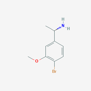 molecular formula C9H12BrNO B13054102 (S)-1-(4-Bromo-3-methoxyphenyl)ethan-1-amine 