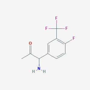 1-Amino-1-[4-fluoro-3-(trifluoromethyl)phenyl]acetone