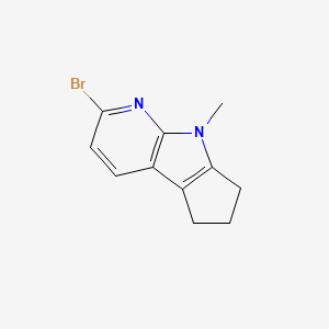 molecular formula C11H11BrN2 B13054125 2-Bromo-8-methyl-5,6,7,8-tetrahydrocyclopenta[4,5]pyrrolo[2,3-B]pyridine 