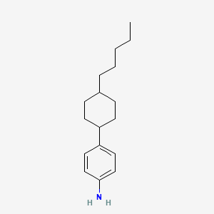 molecular formula C17H27N B1305415 4-(4-Pentylcyclohexyl)aniline CAS No. 73163-44-7