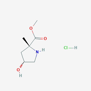 Methyl (2R,4R)-4-hydroxy-2-methylpyrrolidine-2-carboxylate hcl