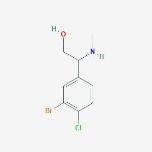 2-(3-Bromo-4-chlorophenyl)-2-(methylamino)ethan-1-OL