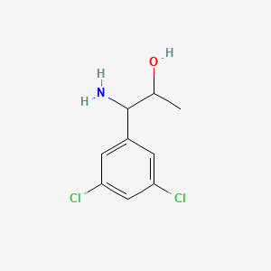 molecular formula C9H11Cl2NO B13054183 1-Amino-1-(3,5-dichlorophenyl)propan-2-OL 