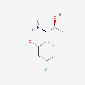 molecular formula C10H14ClNO2 B13054189 (1S,2S)-1-Amino-1-(4-chloro-2-methoxyphenyl)propan-2-OL 