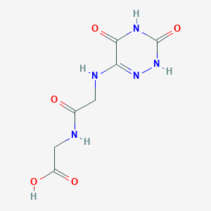 molecular formula C7H9N5O5 B1305419 [2-(3,5-Dioxo-2,3,4,5-tetrahydro-[1,2,4]triazin-6-ylamino)-acetylamino]-acetic acid CAS No. 333432-84-1