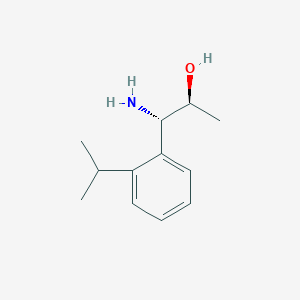 molecular formula C12H19NO B13054269 (1S,2S)-1-Amino-1-[2-(methylethyl)phenyl]propan-2-OL 