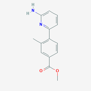 molecular formula C14H14N2O2 B13054283 Methyl 4-(6-aminopyridin-2-YL)-3-methylbenzoate 