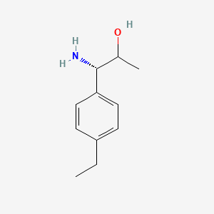 molecular formula C11H17NO B13054328 (1S)-1-Amino-1-(4-ethylphenyl)propan-2-OL 