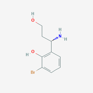 2-((1S)-1-Amino-3-hydroxypropyl)-6-bromophenol