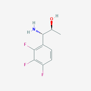 molecular formula C9H10F3NO B13054392 (1S,2S)-1-Amino-1-(2,3,4-trifluorophenyl)propan-2-OL 