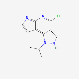 molecular formula C11H11ClN4 B13054399 4-Chloro-1-isopropyl-1,6-dihydropyrazolo[3,4-D]pyrrolo[2,3-B]pyridine 