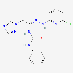 3-[(1Z)-1-[2-(6-chloropyridin-2-yl)hydrazin-1-yl]-2-(1H-1,2,4-triazol-1-yl)ethylidene]-1-phenylurea