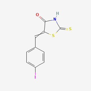 molecular formula C10H6INOS2 B1305444 5-[(4-Iodophenyl)methylidene]-2-sulfanylidene-1,3-thiazolidin-4-one 